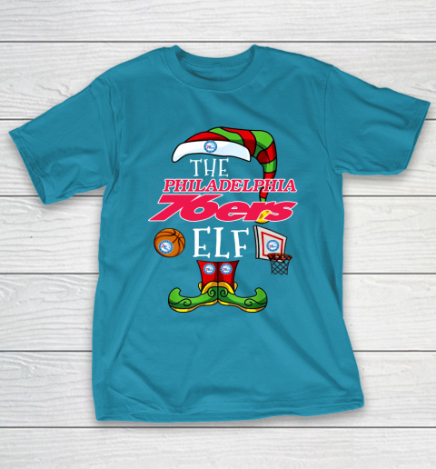 Philadelphia 76ers Christmas ELF Funny NBA T-Shirt 7