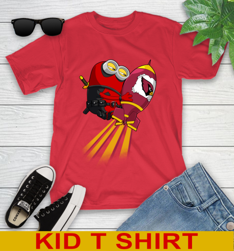 NFL Football Arizona Cardinals Deadpool Minion Marvel Shirt Youth T-Shirt 11