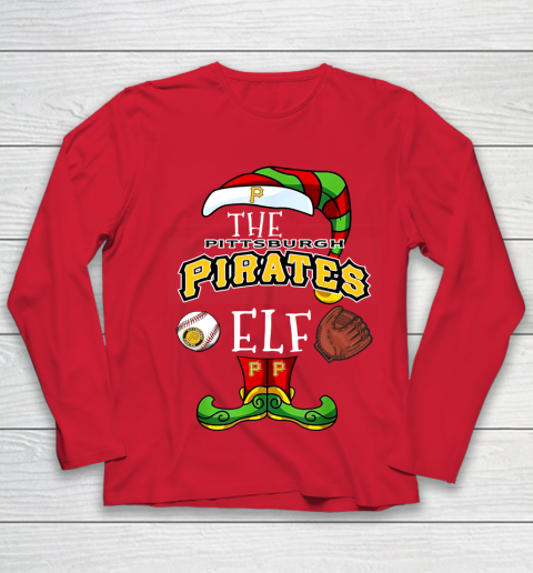Pittsburgh Pirates Christmas ELF Funny MLB Youth Long Sleeve 8