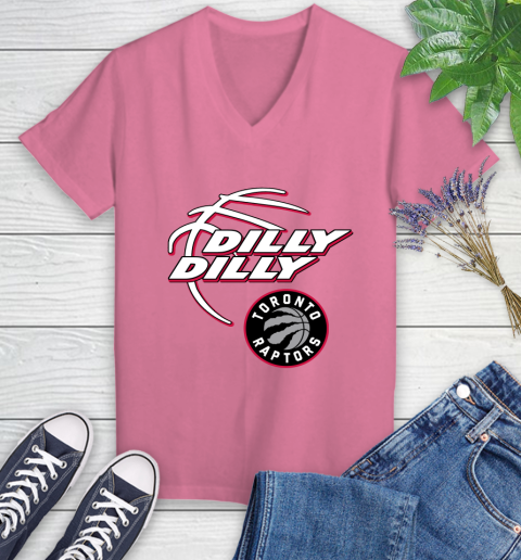 NBA Toronto Raptors Dilly Dilly Basketball Sports Women's V-Neck T-Shirt 13