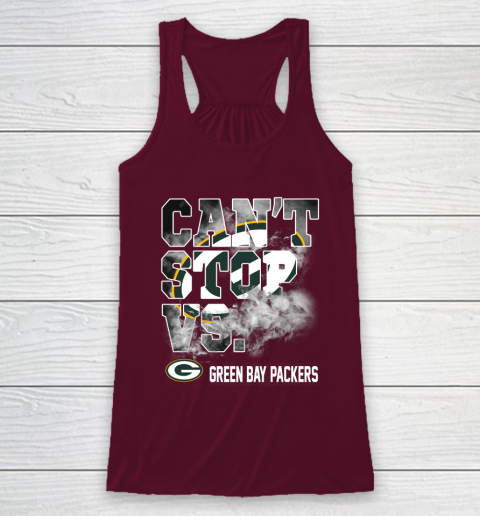 NFL Green Bay Packers Can't Stop Vs Racerback Tank 2