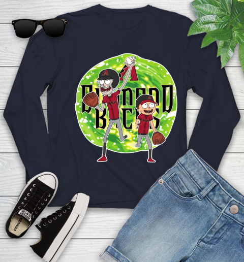 MLB Arizona Diamondbacks Rick And Morty Baseball Sports Youth Long Sleeve 3