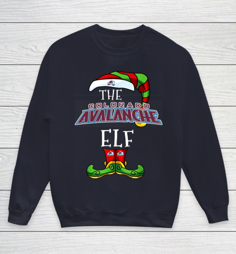 Colorado Avalanche Christmas ELF Funny NHL Youth Sweatshirt 2
