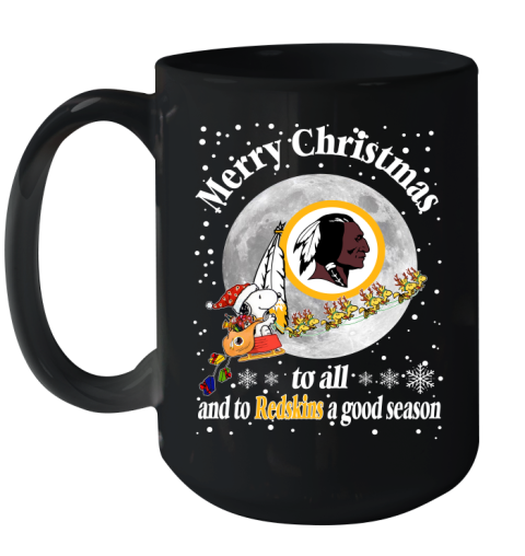 Washington Redskins Merry Christmas To All And To Redskins A Good Season NFL Football Sports Ceramic Mug 15oz