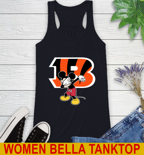 Cincinnati Bengals NFL Football Dabbing Mickey Disney Sports Racerback Tank 10