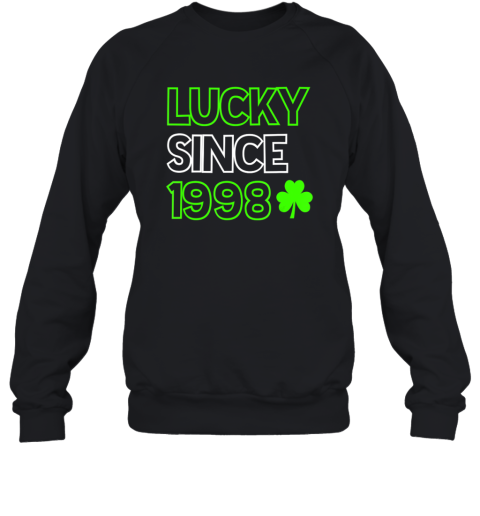 22nd Birthday St Patricks Lucky Since 1998 22 Years Old Sweatshirt
