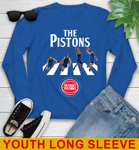 NBA Basketball Detroit Pistons The Beatles Rock Band Shirt Youth Long Sleeve 10