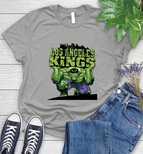 Los Angeles Kings NHL Hockey Incredible Hulk Marvel Avengers Sports Women's T-Shirt 10
