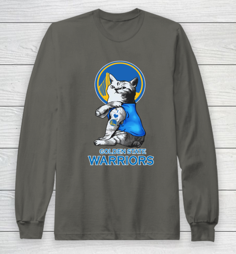 NBA Basketball My Cat Loves Golden State Warriors Long Sleeve T-Shirt 5