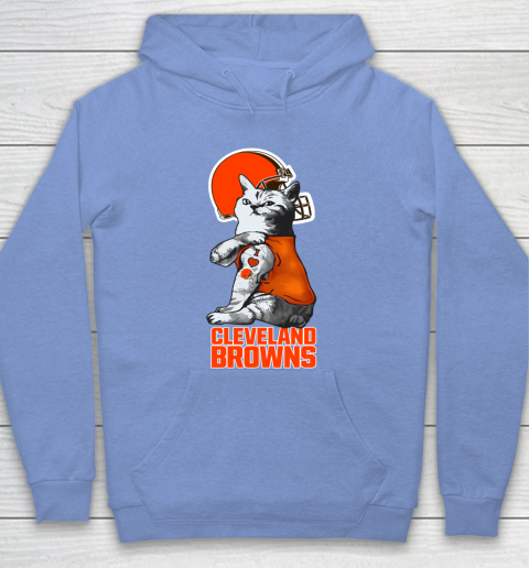 NFL Football My Cat Loves Cleveland Browns Hoodie 8