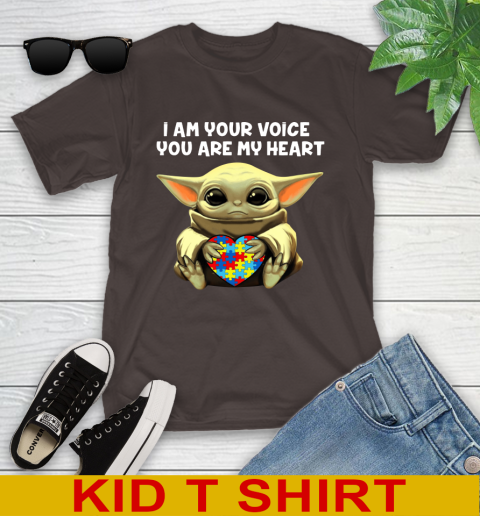 I Am Your Voice You Are My Heart Baby Yoda Autism Awareness Shirt 102