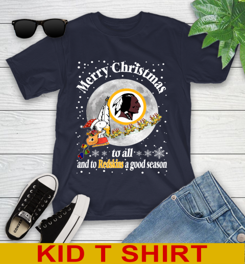 Washington Redskins Merry Christmas To All And To Redskins A Good Season NFL Football Sports Youth T-Shirt 2