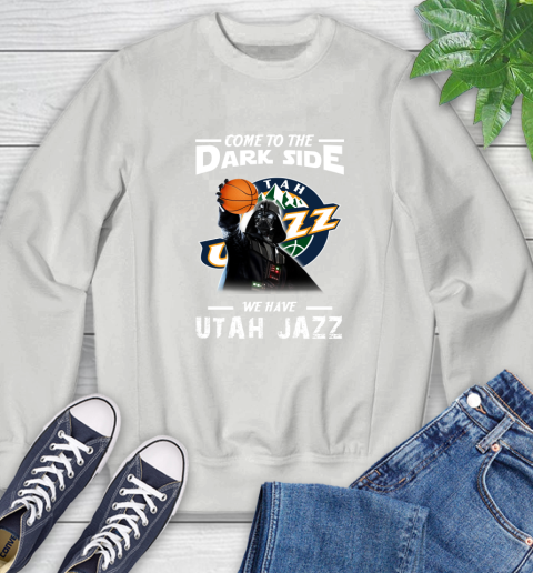 NBA Come To The Dark Side We Have Utah Jazz Star Wars Darth Vader Basketball Sweatshirt 5