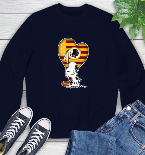 Washington Redskins NFL Football The Peanuts Movie Adorable Snoopy Sweatshirt 3