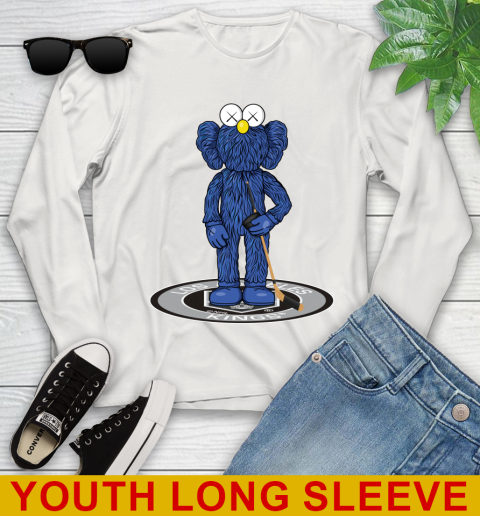 NHL Hockey Los Angeles Kings Kaws Bff Blue Figure Shirt Youth Long Sleeve 12