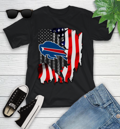 Buffalo Bills NFL Football American Flag Youth T-Shirt