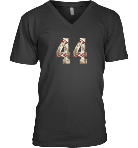 Baseball Jersey Number 44 V-Neck T-Shirt
