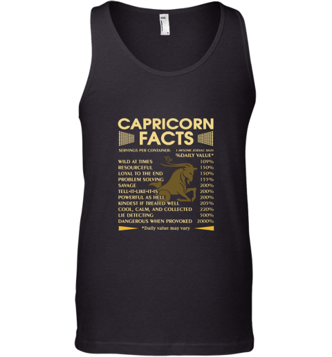Capricorn Facts Awesome Zodiac Sign Daily Value Tank Top