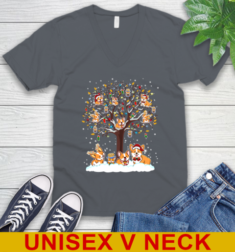 Corgi dog pet lover light christmas tree shirt 50