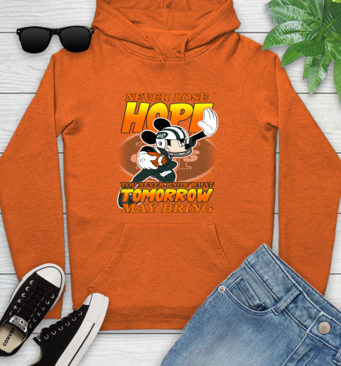 New York Jets NFL Football Mickey Disney Never Lose Hope Youth Hoodie 4