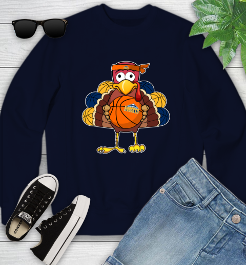 Denver Nuggets Turkey thanksgiving day Youth Sweatshirt 3