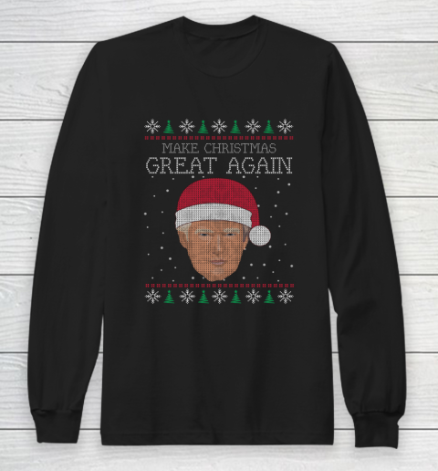 Unique Graphics Make Christmas Great Again Funny Christmas Long Sleeve T-Shirt