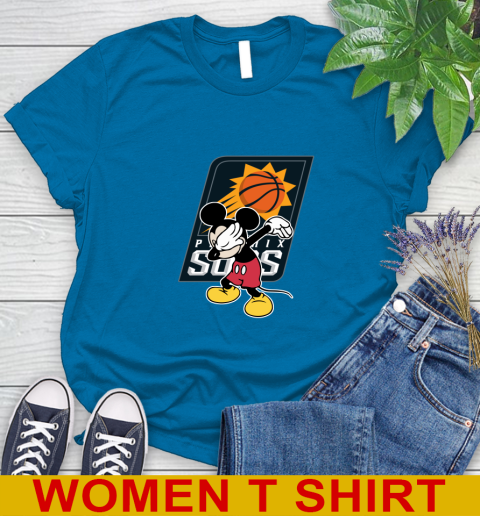 Phoenix Suns NBA Basketball Dabbing Mickey Disney Sports Women's T-Shirt 7