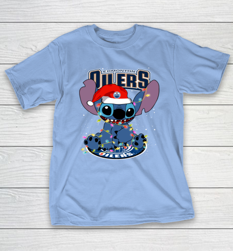 Edmonton Oilers NHL Hockey noel stitch Christmas T-Shirt 8