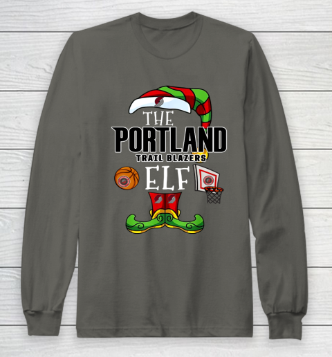 Portland Trail Blazers Christmas ELF Funny NBA Long Sleeve T-Shirt 5