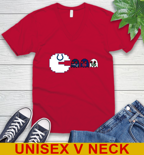 Indianapolis Colts NFL Football Pac Man Champion V-Neck T-Shirt 7