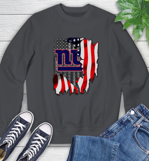 New York Giants NFL Football American Flag Sweatshirt - Image 7