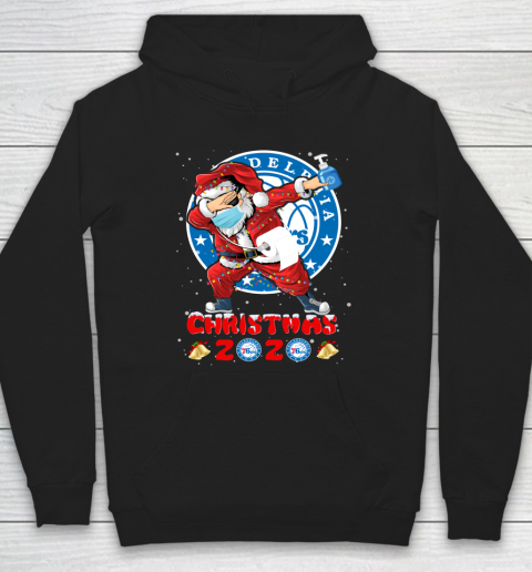 Philadelphia 76ers Funny Santa Claus Dabbing Christmas 2020 NBA Hoodie
