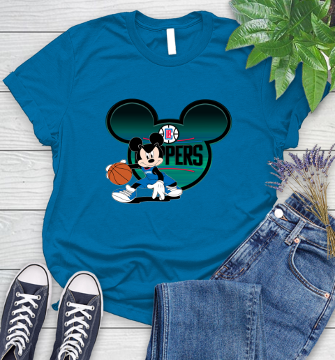 NBA LA Clippers Mickey Mouse Disney Basketball Women's T-Shirt 7