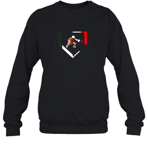 Mexico Baseball Catcher TShirt Mexican Flag Home Plate Sweatshirt