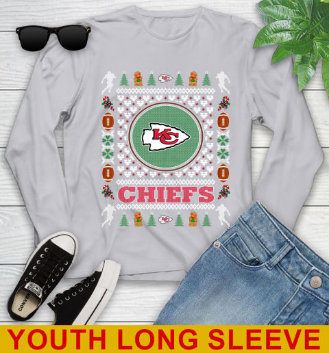 Kansas City Chiefs Merry Christmas NFL Football Loyal Fan Youth Long Sleeve 5