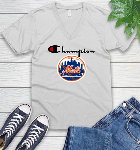 MLB Baseball New York Mets Champion Shirt V-Neck T-Shirt