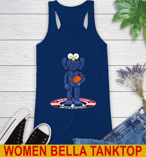 NBA Basketball Washington Wizards Kaws Bff Blue Figure Shirt Racerback Tank - Image 10