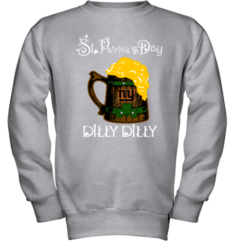 NFL New York Giants St Patrick's Day Dilly Dilly Beer Football Sports szWXUWRxlEo youth sweatshirt 47 95 151514 front sport grey