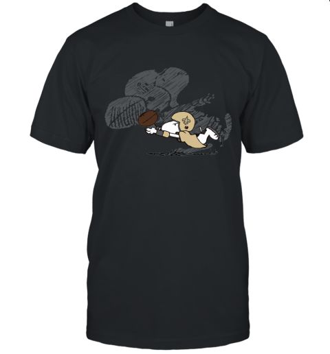 New Orleans Saints Snoopy Plays The Football Game Unisex Jersey Tee