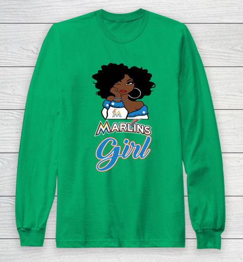 Miami Marlinss Girl MLB Long Sleeve T-Shirt 7