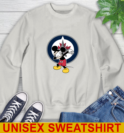 Winnipeg Jets NHL Hockey Dabbing Mickey Disney Sports Sweatshirt 12
