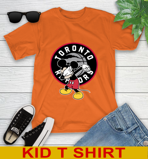 Toronto Raptors NBA Basketball Dabbing Mickey Disney Sports Youth T-Shirt 7