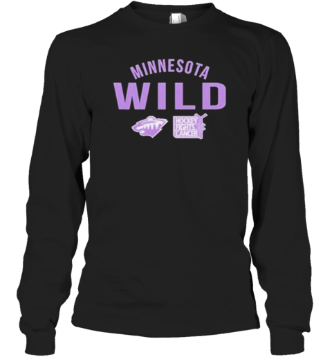 Minnesota Wild Richmond Resilient Hockey Fights Cancer Long Sleeve T-Shirt