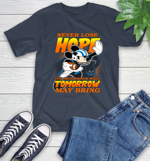 Carolina Panthers NFL Football Mickey Disney Never Lose Hope T-Shirt 3