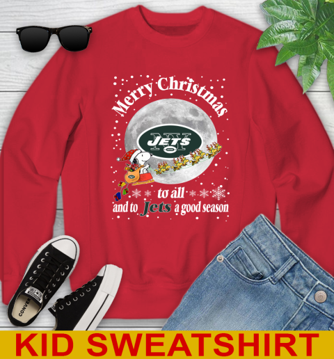 New York Jets Merry Christmas To All And To Jets A Good Season NFL Football Sports Youth Sweatshirt 7
