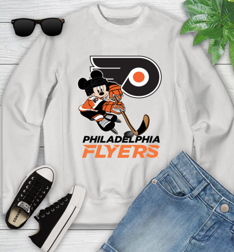 NHL Philadelphia Flyers Mickey Mouse Disney Hockey T Shirt Youth Sweatshirt