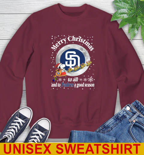San Diego Padres Merry Christmas To All And To Padres A Good Season MLB Baseball Sports Sweatshirt - Image 7
