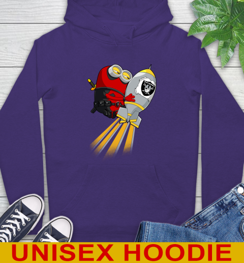 NFL Football Oakland Raiders Deadpool Minion Marvel Shirt Hoodie 5