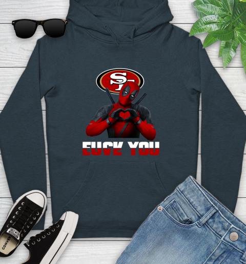 NHL San Francisco 49ers Deadpool Love You Fuck You Football Sports Youth Hoodie 10
