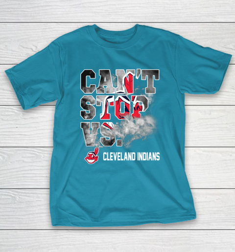 MLB Cleveland Indians Baseball Can't Stop Vs Cleveland Indians T-Shirt 7